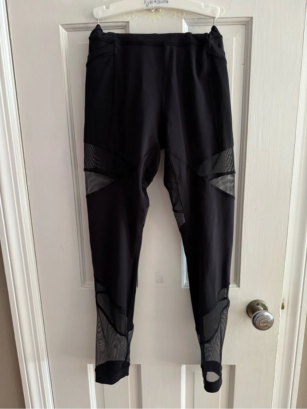 lululemon athletica Black High-Rise Mesh Panel Leggings